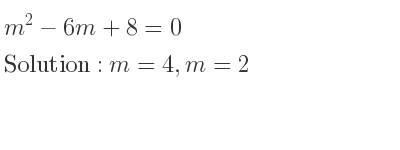 The solutions to the equation m^2-6m+8=0 are m=4,m=2